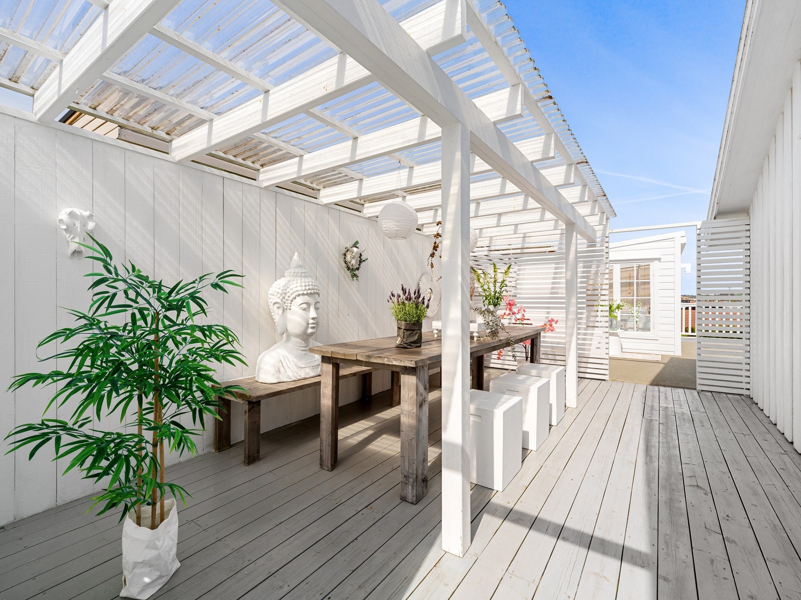 Uteområdet kan innredes i ulike soner. Galleribilde