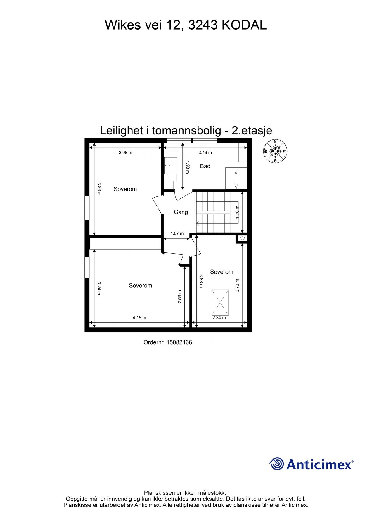 Gjør deg kjent med planløsningen i 2. etasje Galleribilde