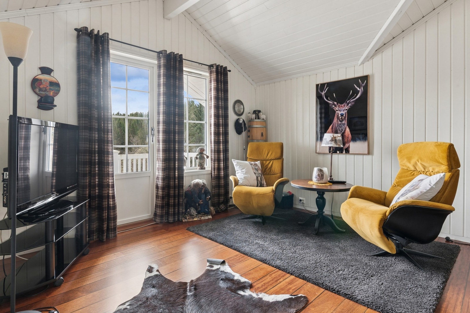 Loftsstuen har utgang til egen balkong. Galleribilde
