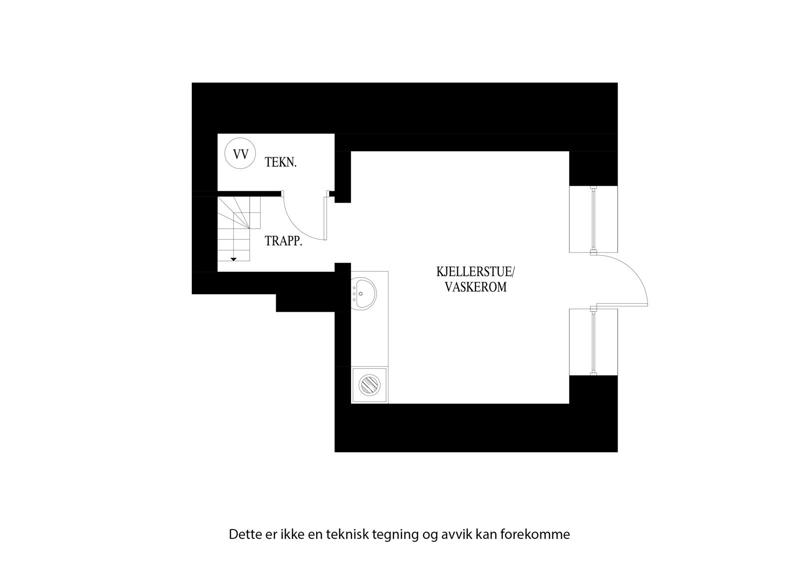 Planløsning kjeller Galleribilde