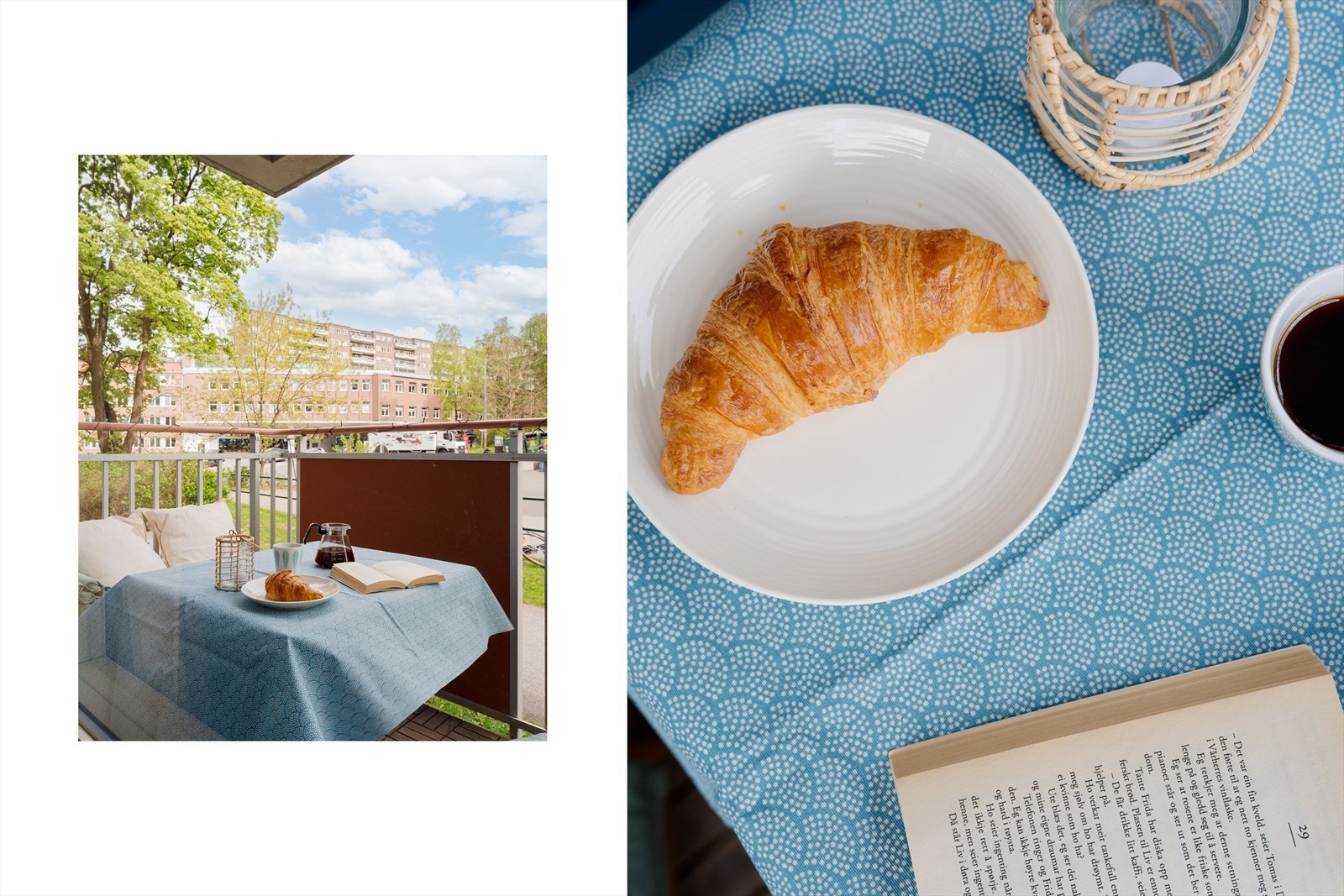 Her kan morgenkaffen nytes i hyggelige uteomgivelser. Galleribilde