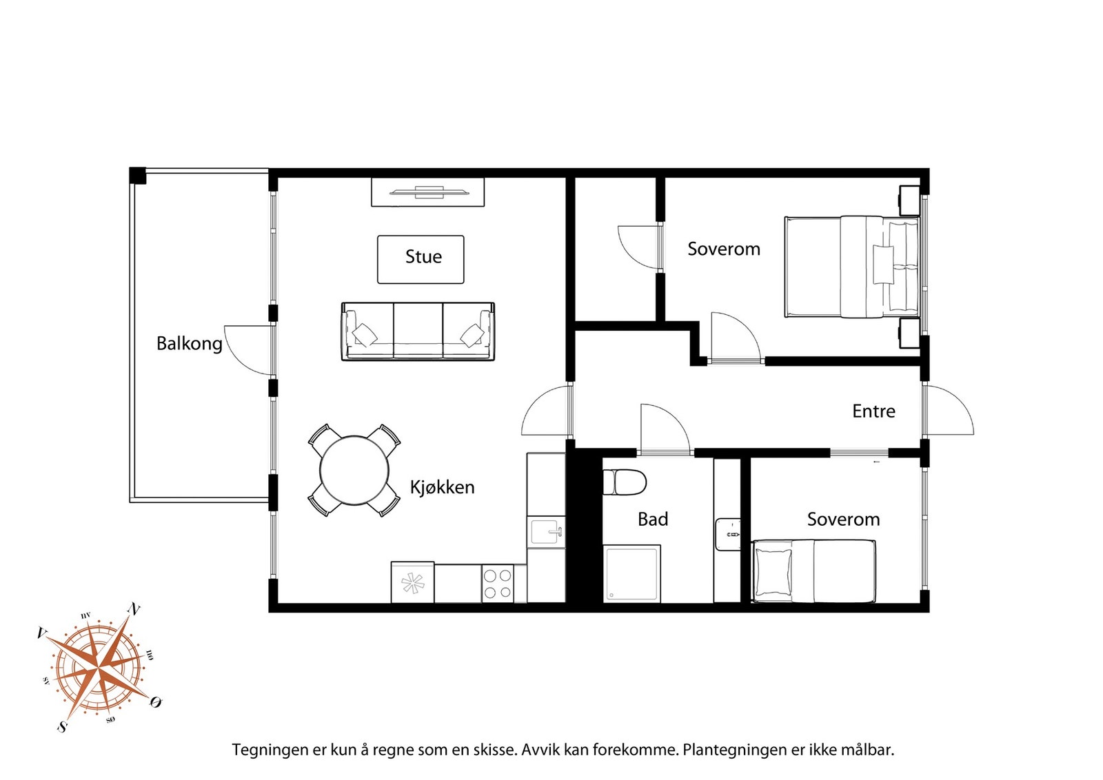 Plantegning av leilighet 216 Galleribilde