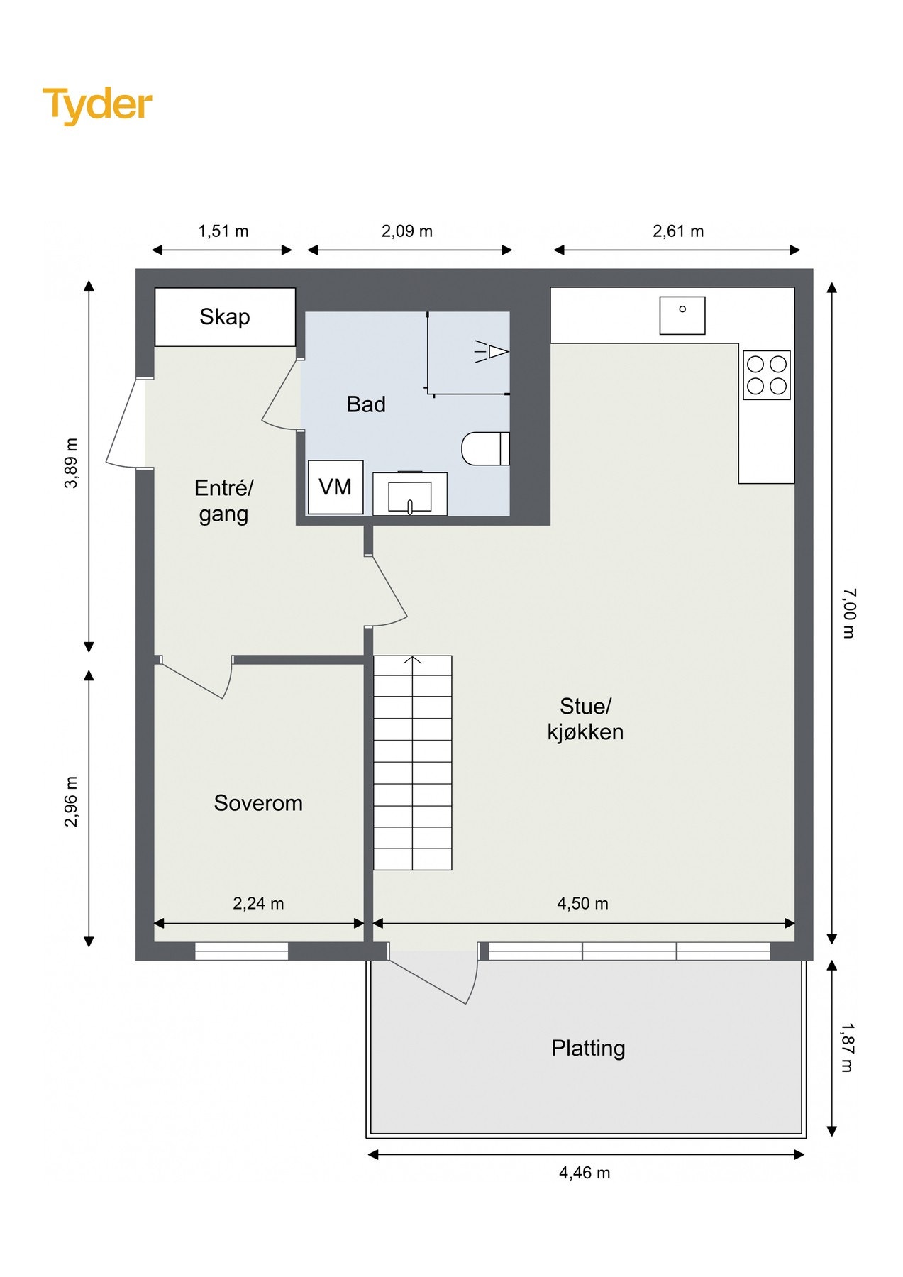 Plantegning 1.etasje Galleribilde