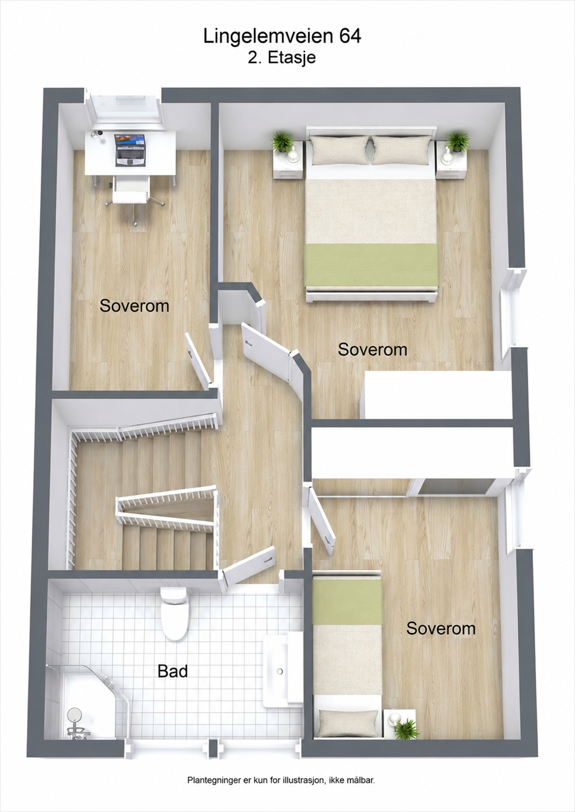 Plantegning 2.etg Galleribilde