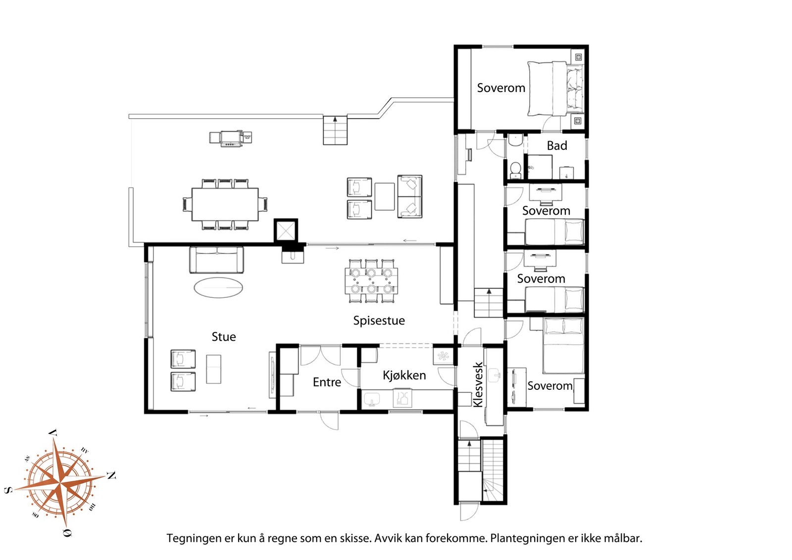 Plantegning hovedetasje Galleribilde