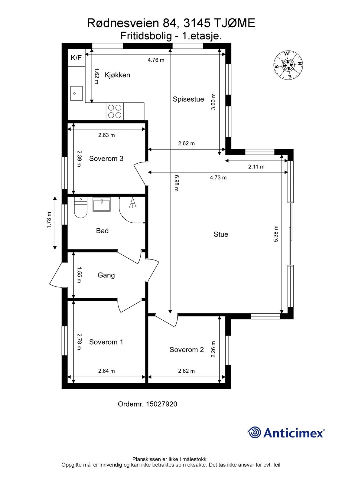 Floorplan letterhead - Rødnesveien 84, 3145 TJØME - Fritidsbolig - 1.etasje. - 2D Floor Plan (1).jpg Galleribilde