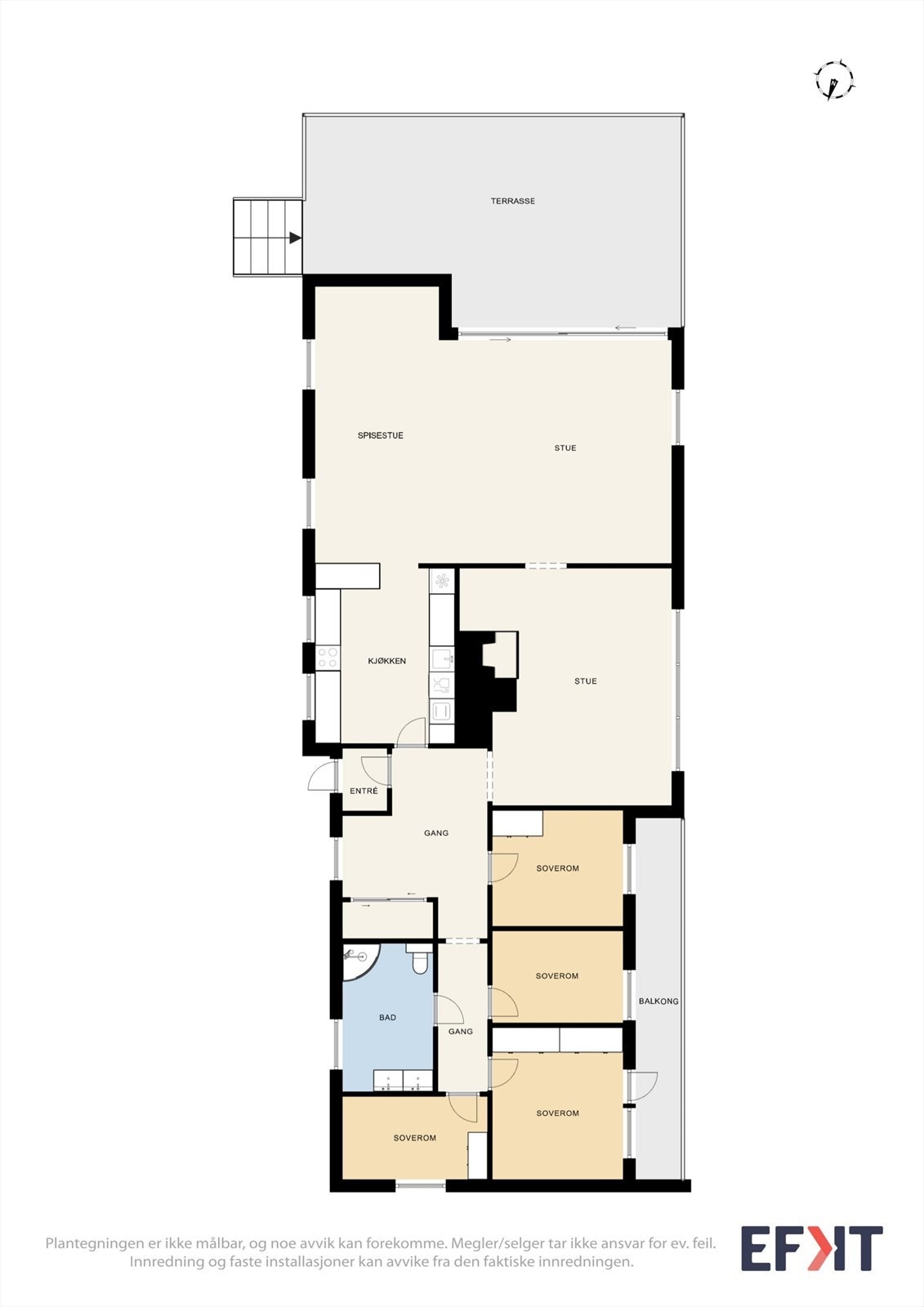 Plantegning hovedetasje. Galleribilde