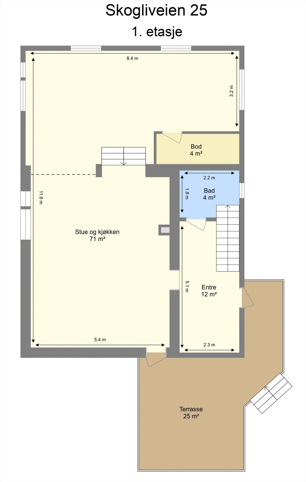 Planskisse 1. etg. Galleribilde
