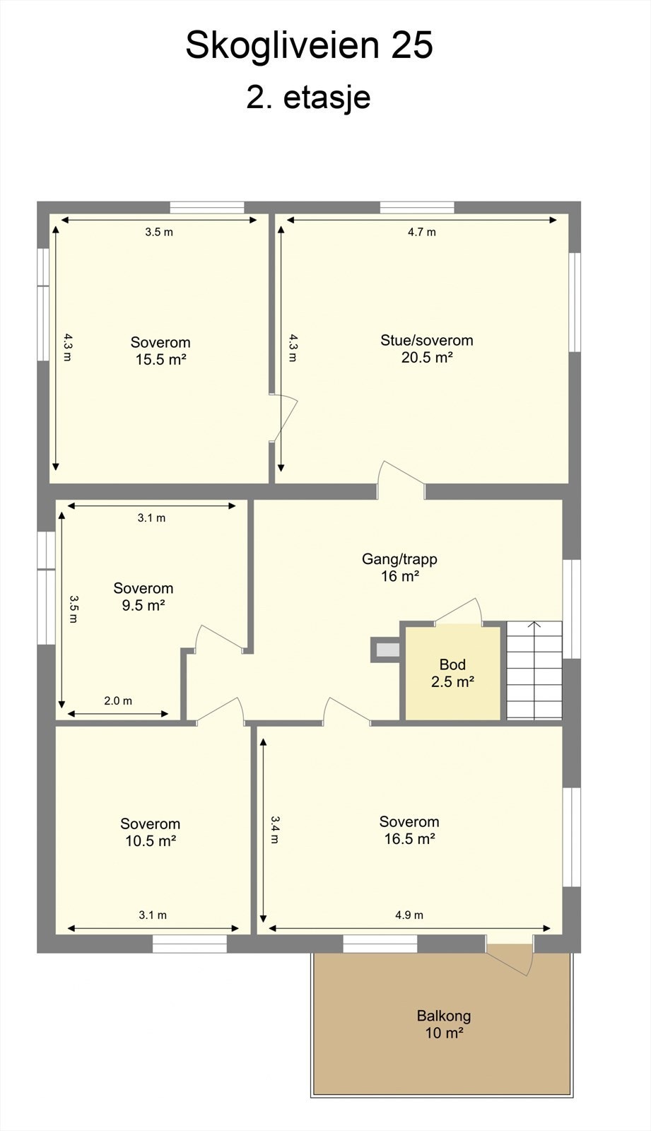 Planskisse 2. etg. Galleribilde