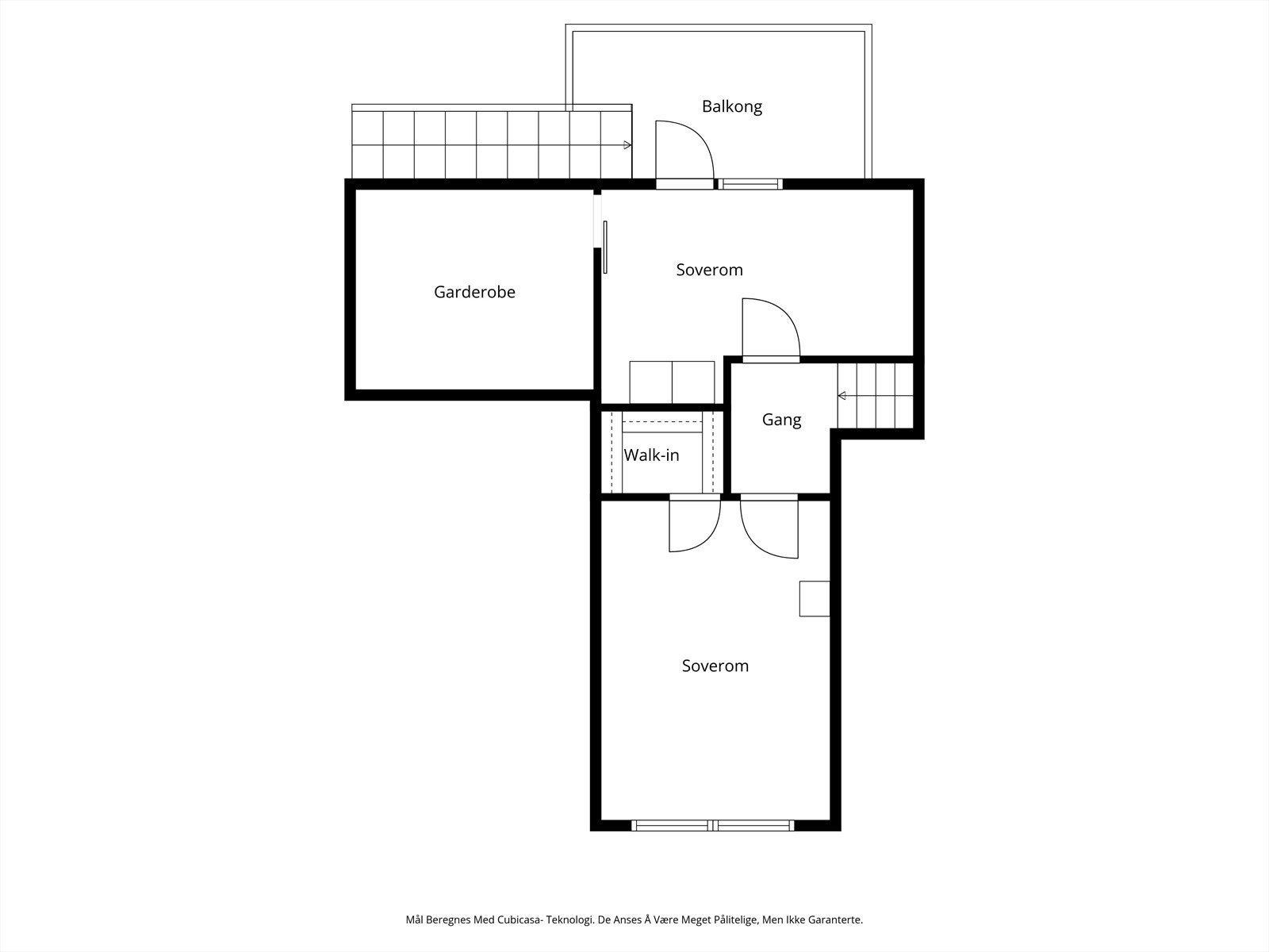 Plantegning - 2.etasje/Loft (Loft er i sin helhet innredet uten forutgående byggesøknad) Galleribilde