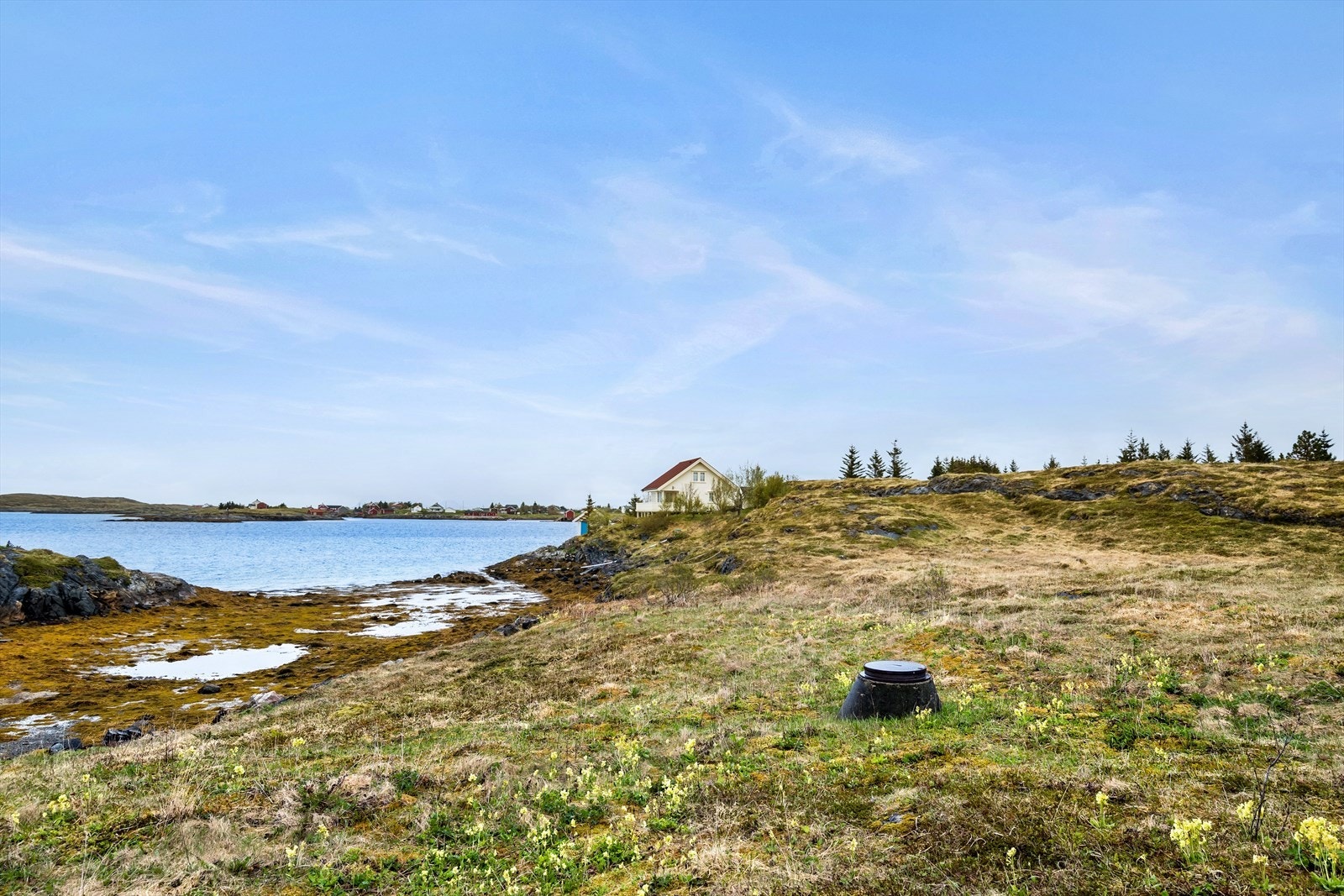 Tomten består for det meste av fjellberg, med noe beplantning. .jpg Galleribilde