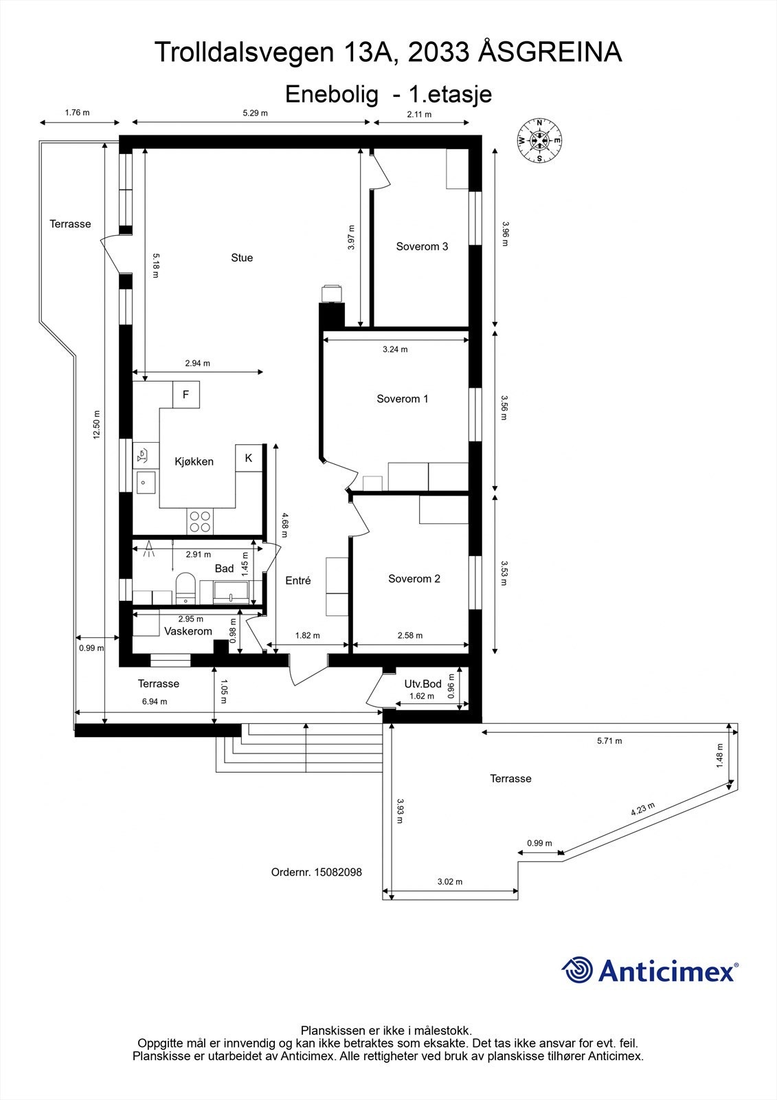 Plantegning 1. etasje Galleribilde
