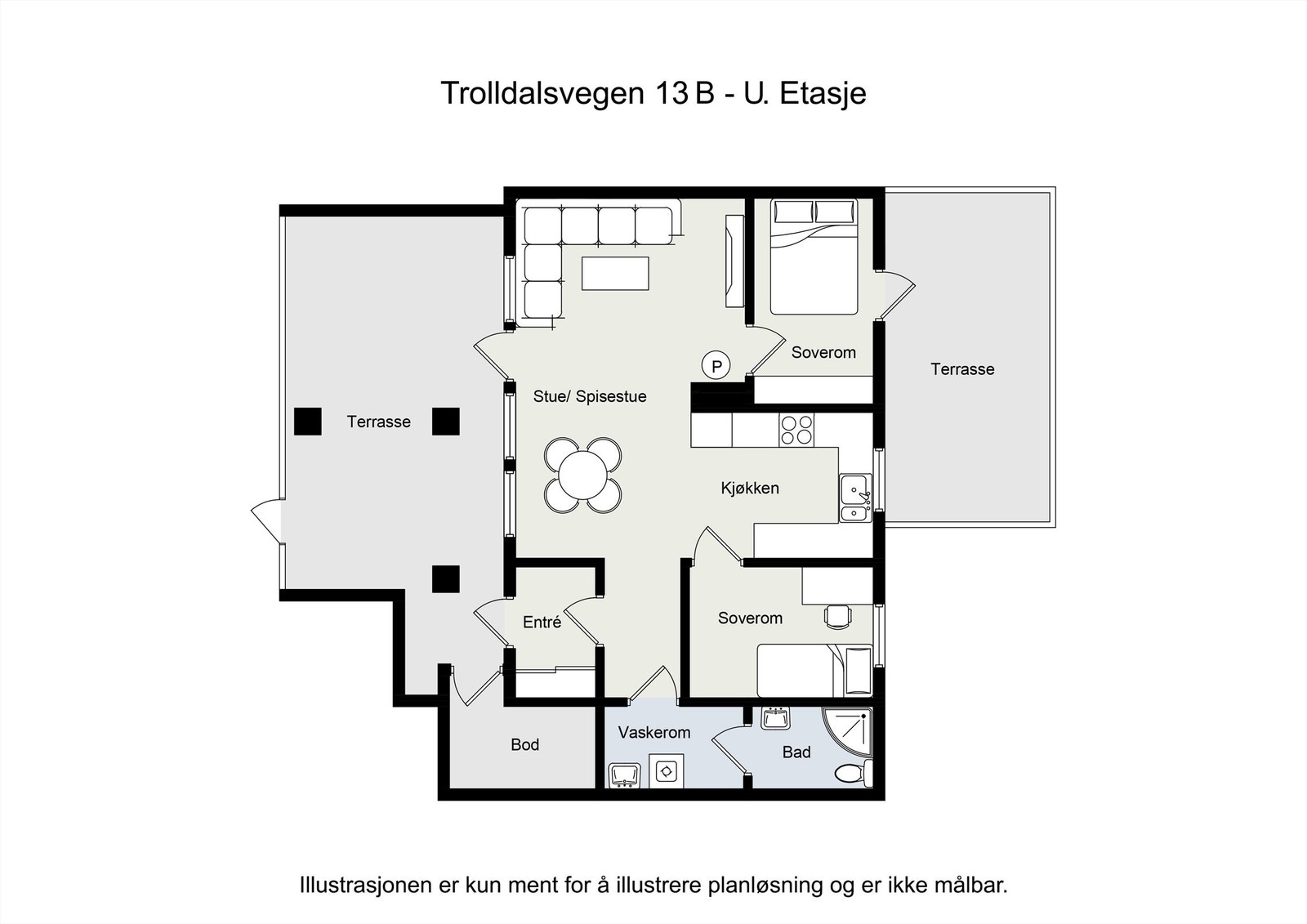 Plantegning underetasje Galleribilde