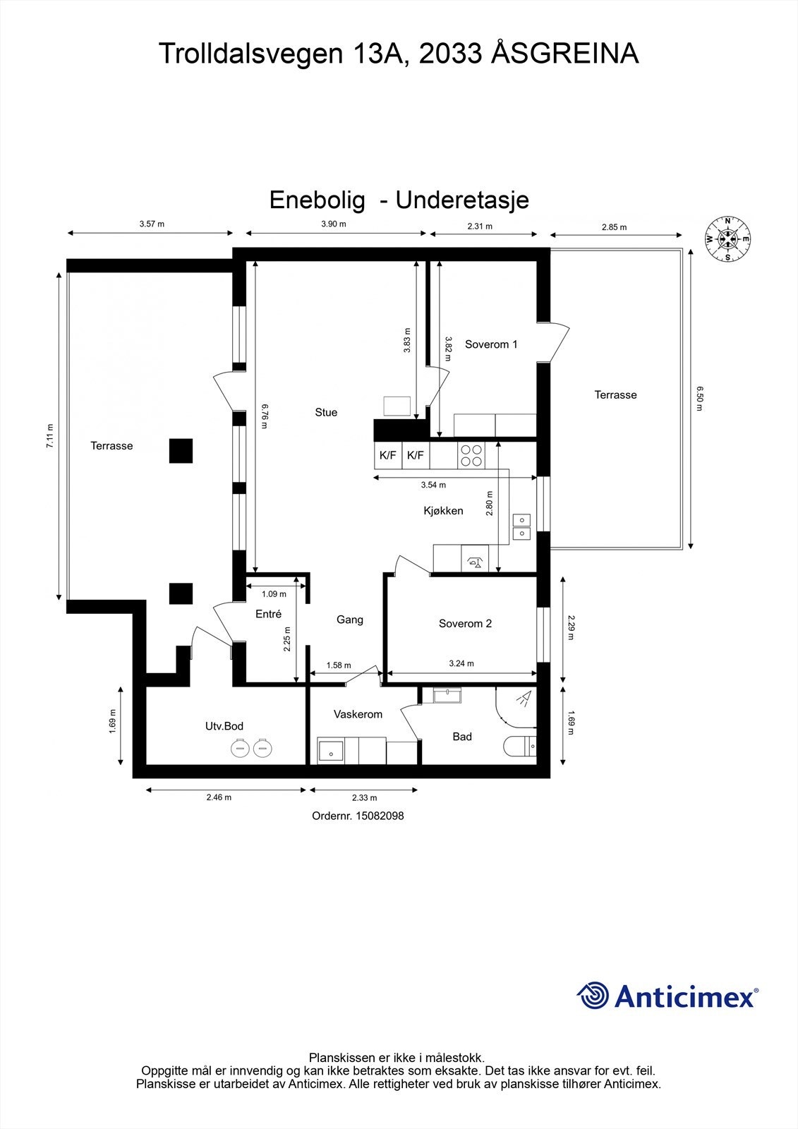 Plantegning underetasje Galleribilde