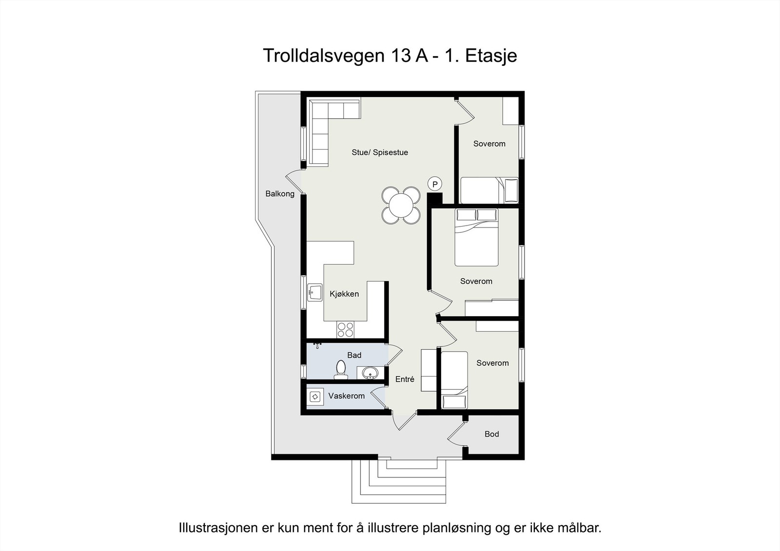 Plantegning 1. etasje Galleribilde