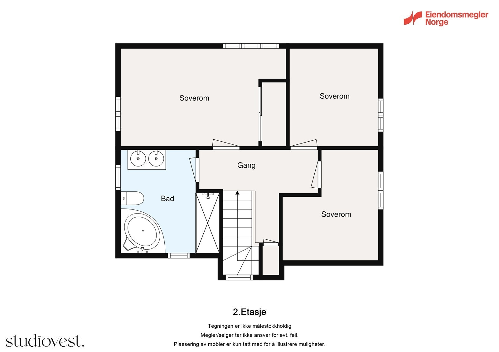 Planskisse 2. etasje Galleribilde