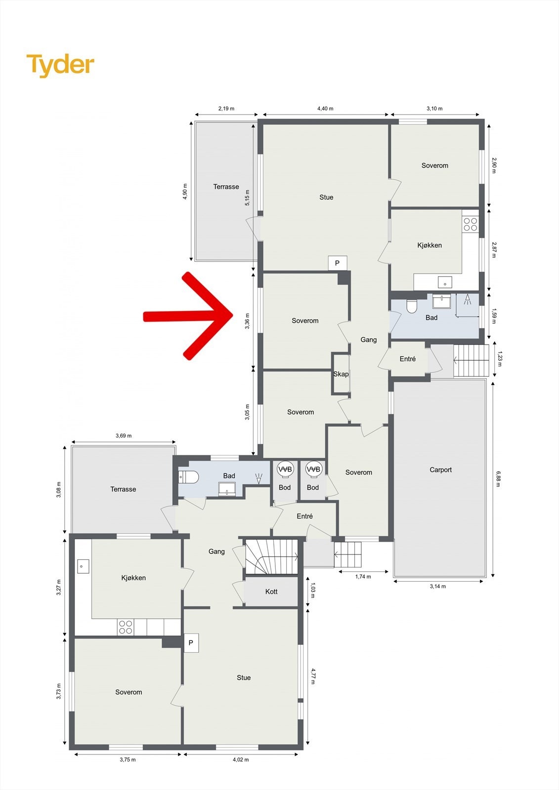 1.Etasje - Enhet 1B Galleribilde