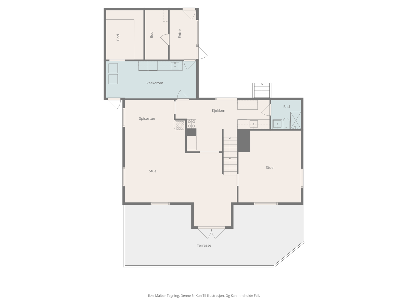 Plantegning hovedetasje: Galleribilde