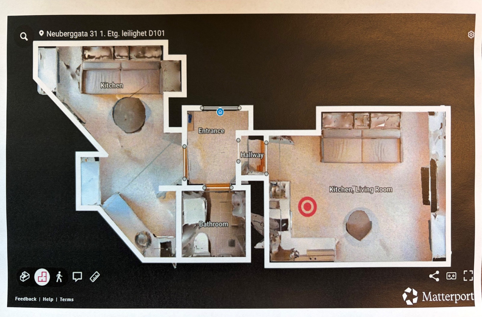 PLAN OVER LEILIGHET 40 m2 MED STUDIO 14 m2 OG 15 m2 Galleribilde