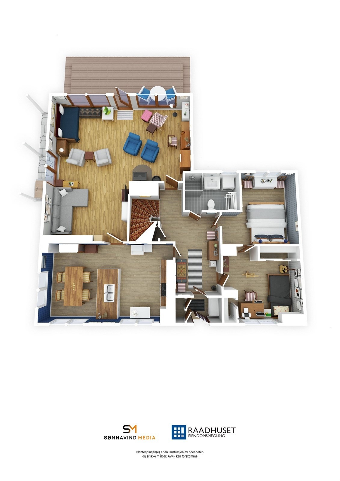 3D Plantegning | 1. Etasje Galleribilde