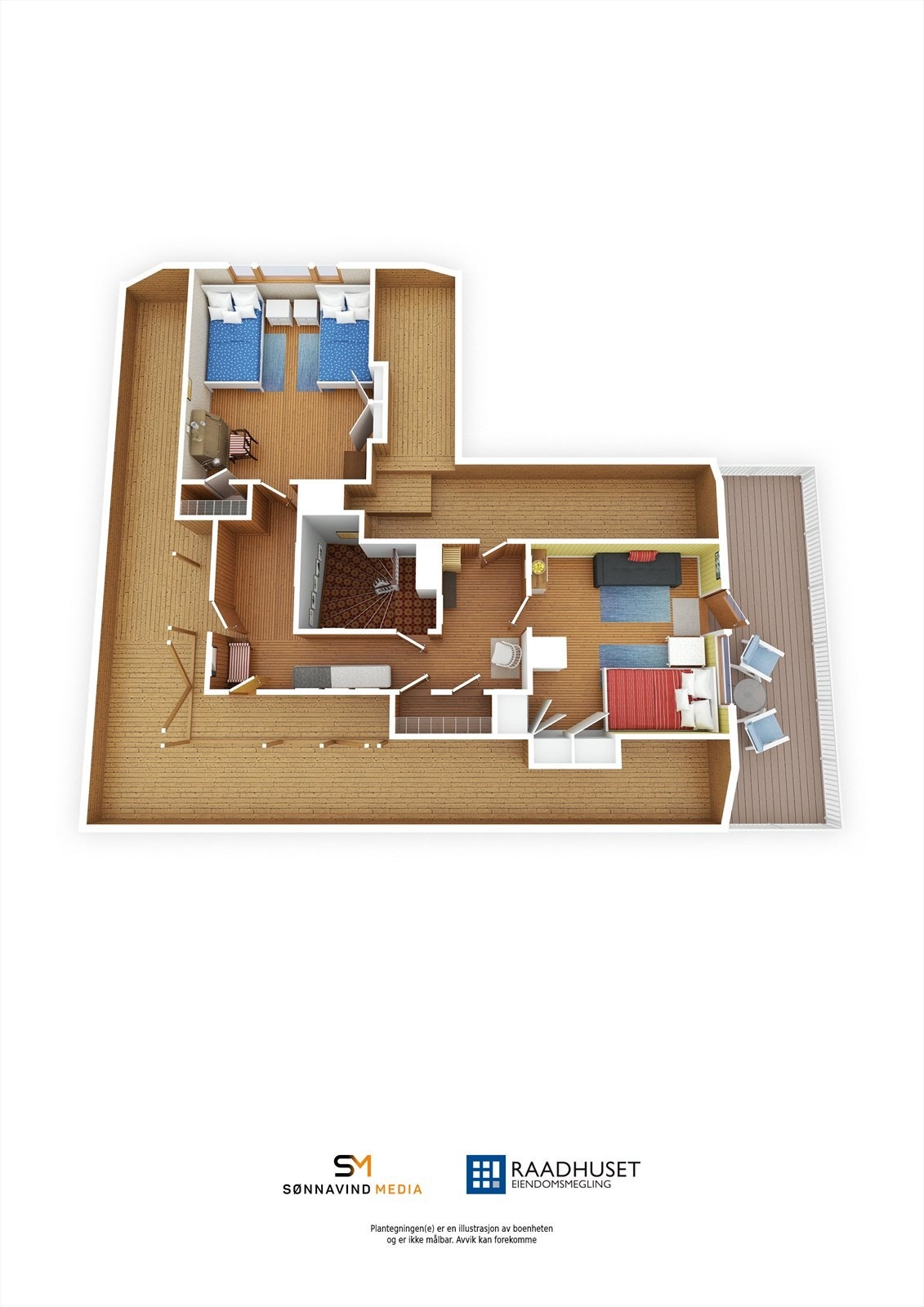 3D Plantegning | 2. Etasje Galleribilde