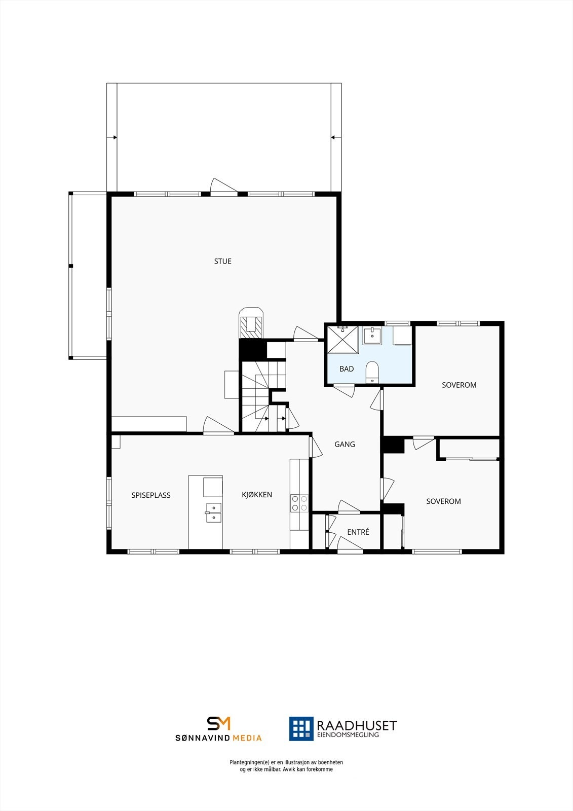 2D Plantegning | 1. Etasje Galleribilde