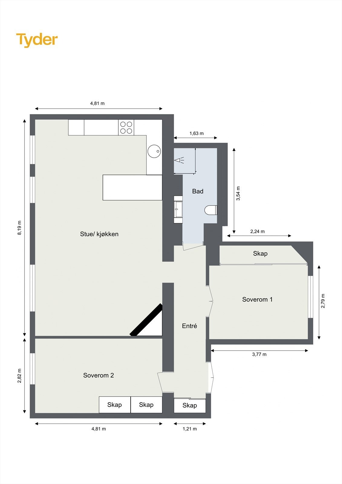 Plantegning - Frognerveien 13 Galleribilde