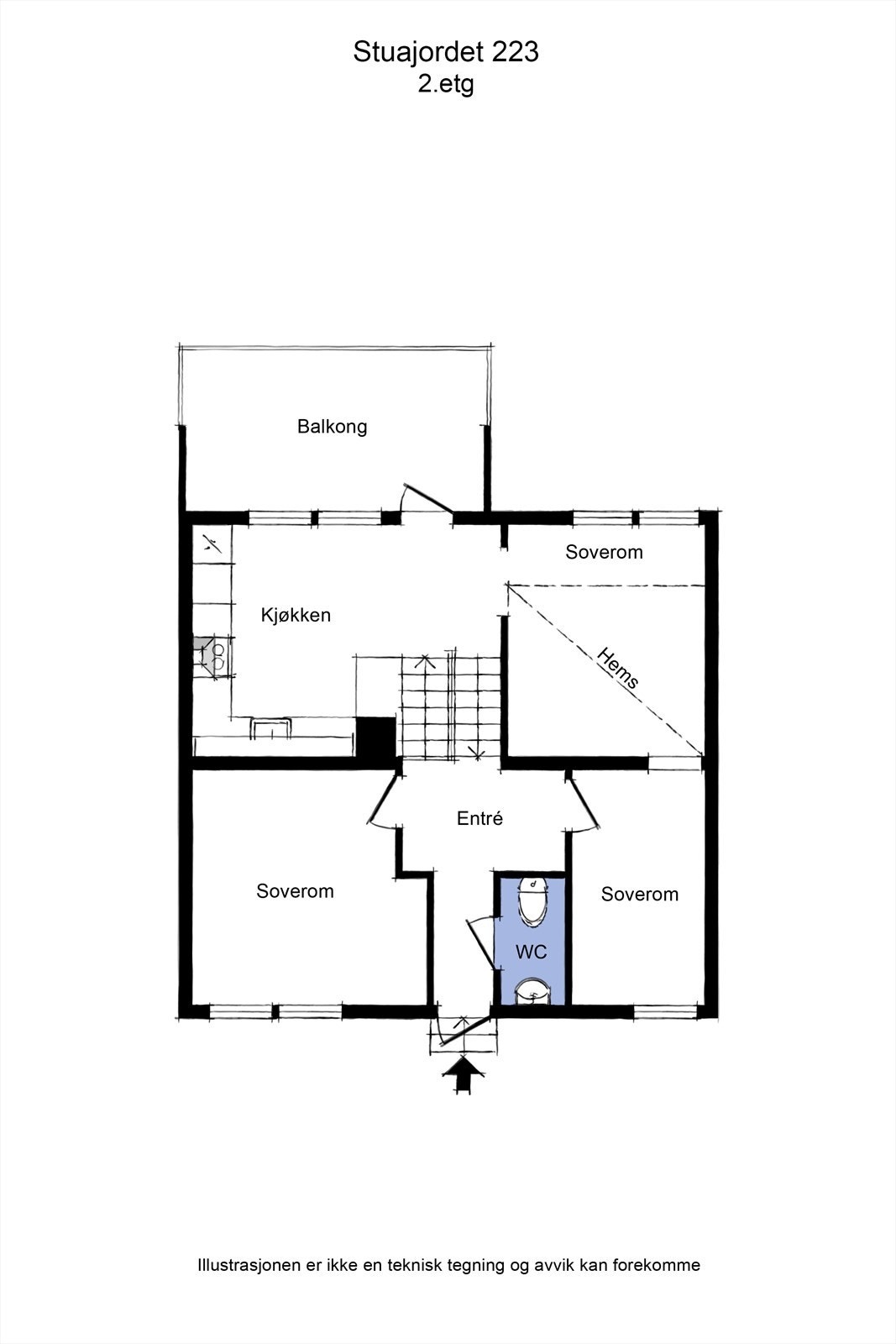 Planløsning 2. etg Galleribilde