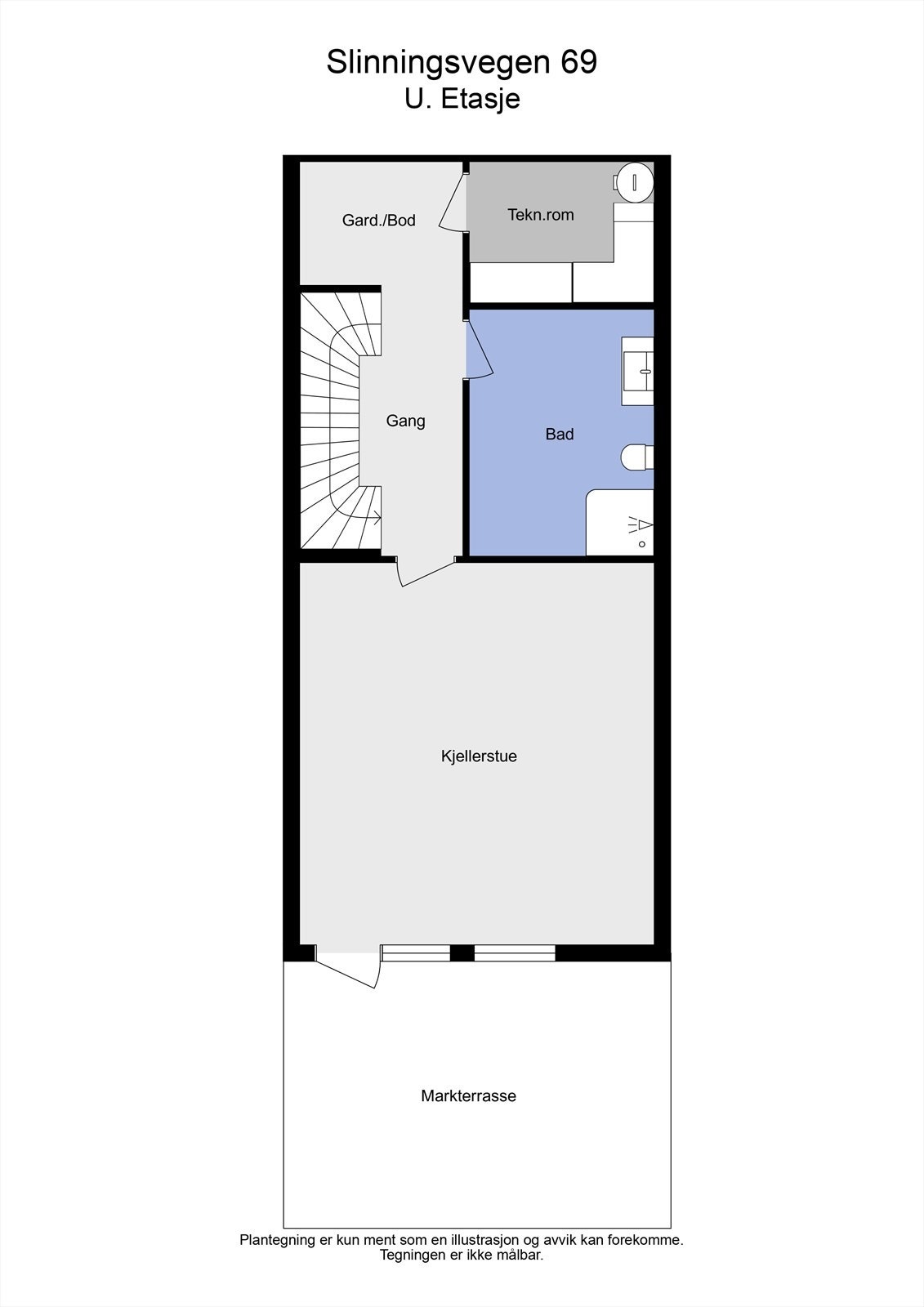 Slinningsvegen 69 - 2D - U. Etasje Galleribilde