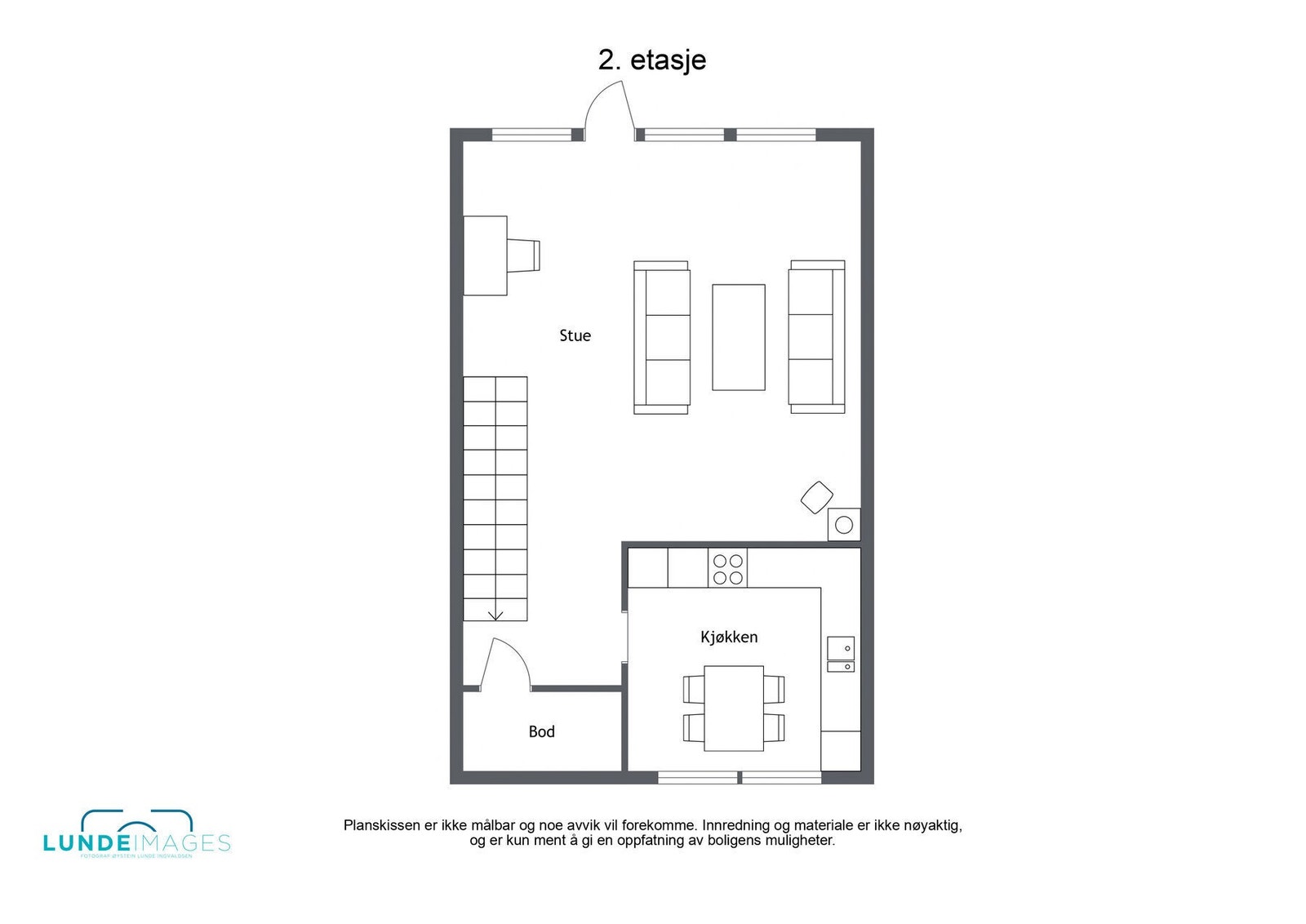 Planskisse 2. etasje - ikke målbar Galleribilde