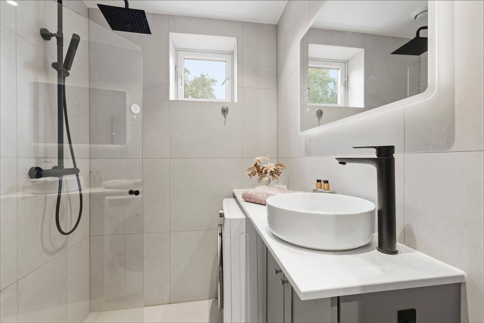 - Opplegg for vaskemaskin. Det er naturlig ventilering - Galleribilde