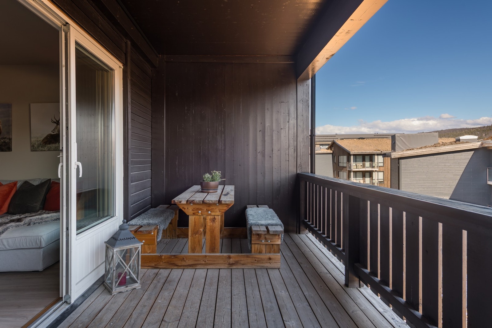 Romslig privat terrasse Galleribilde