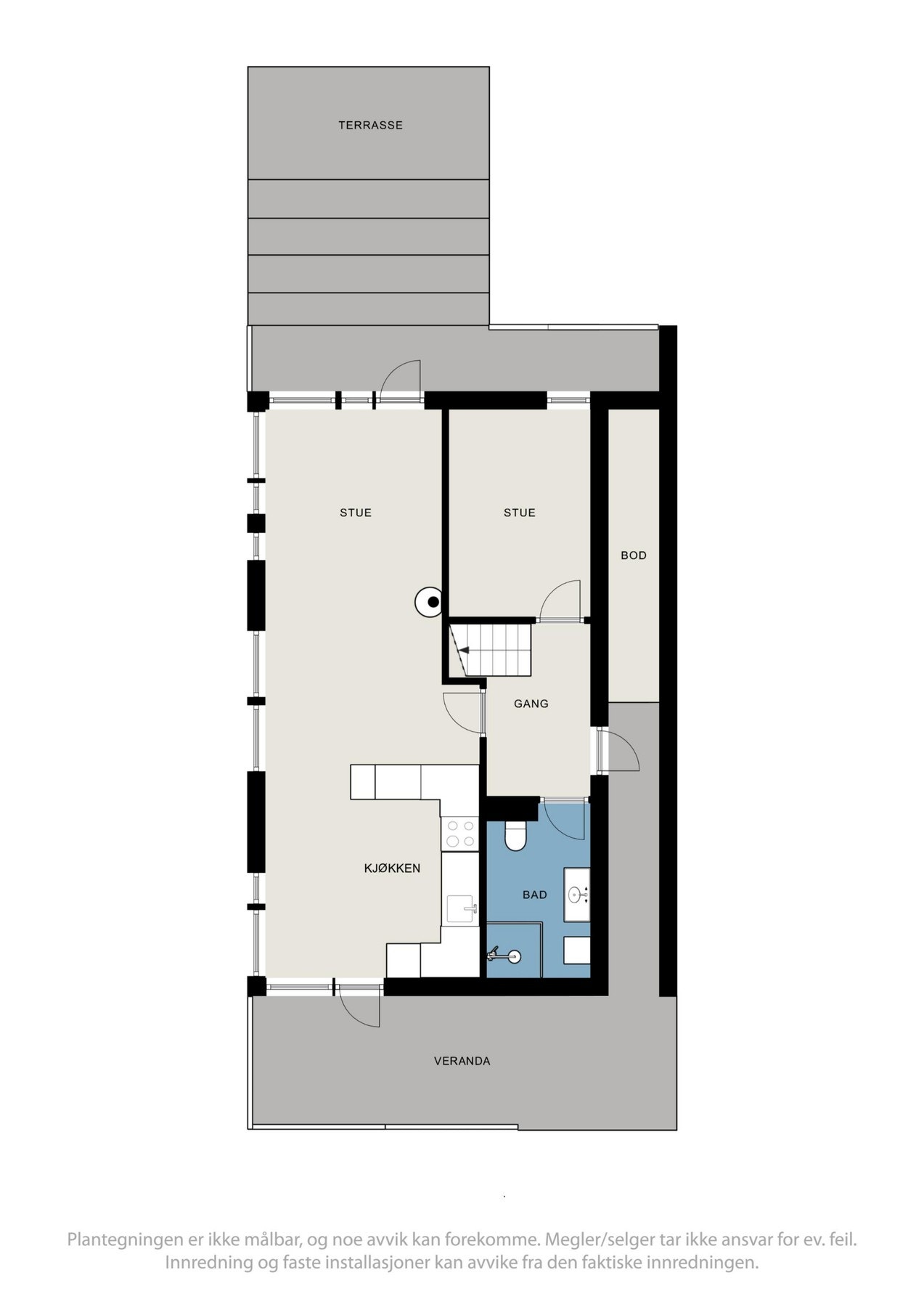 Planskisse - Hovedetasje. Galleribilde