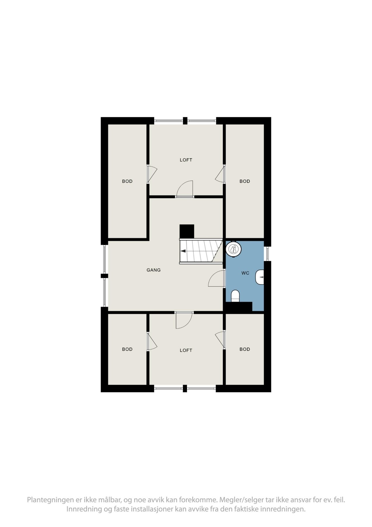 Planskisse - Loft. Galleribilde