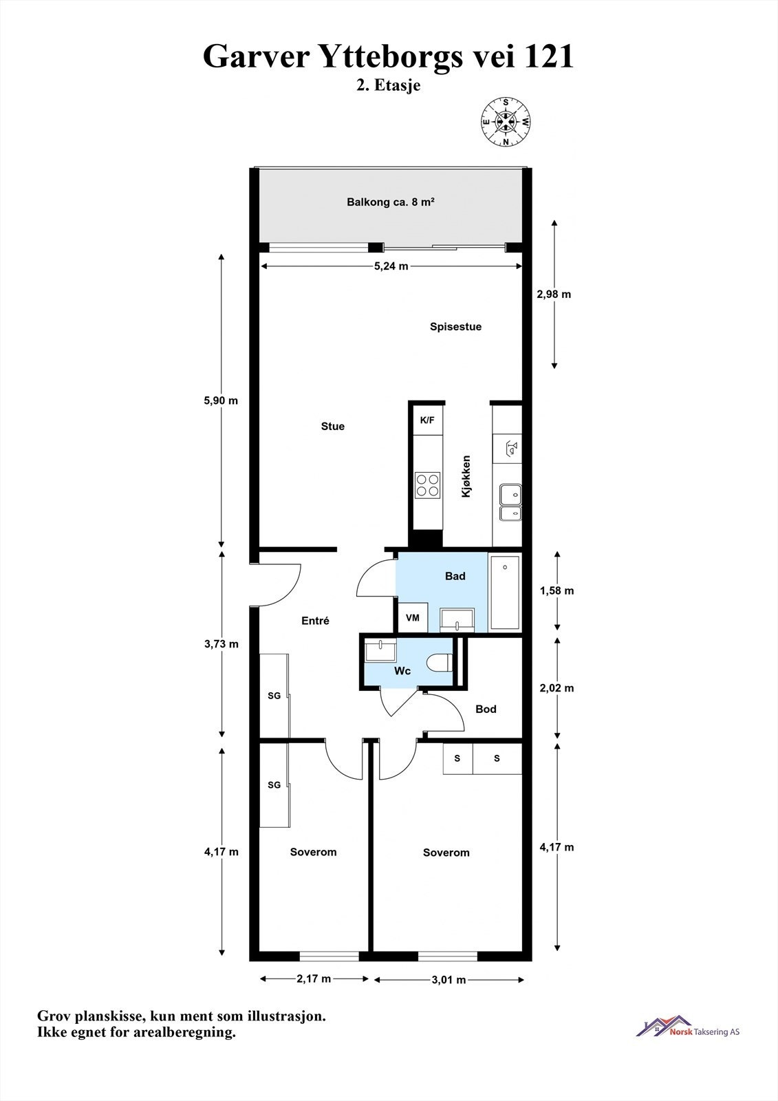 Plantegning med mål. Galleribilde