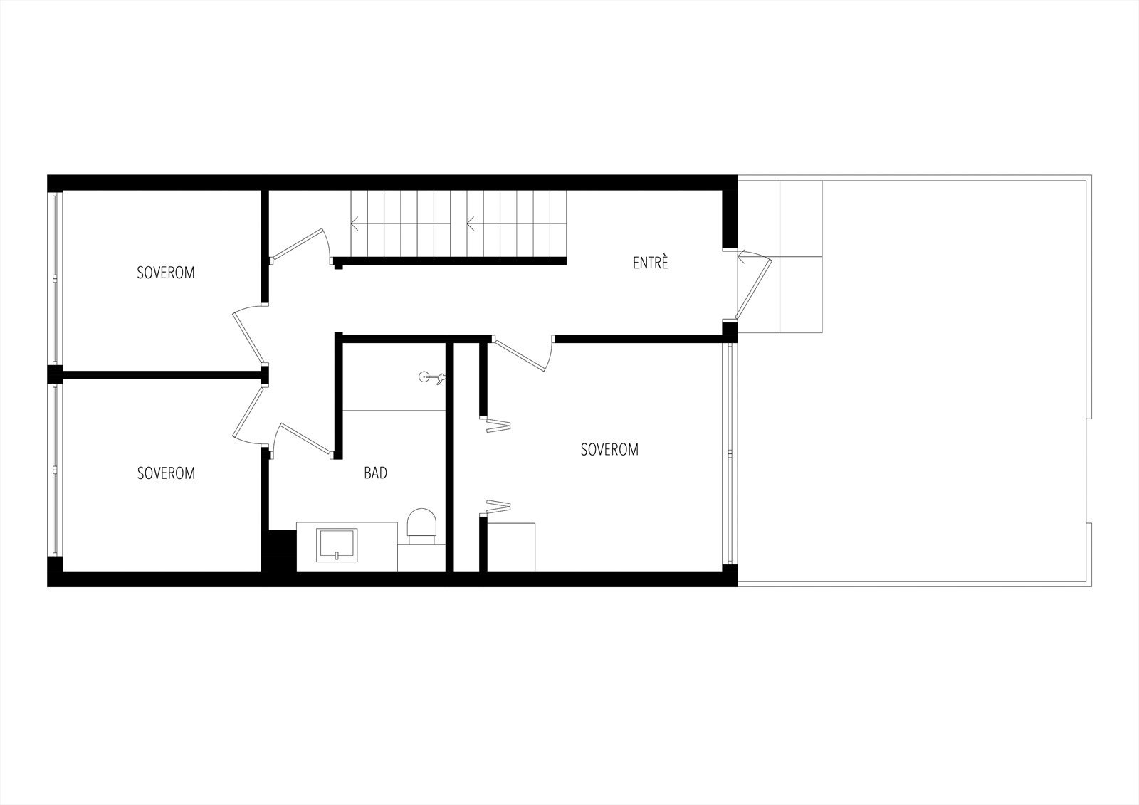 1. etasje Plantegning Galleribilde