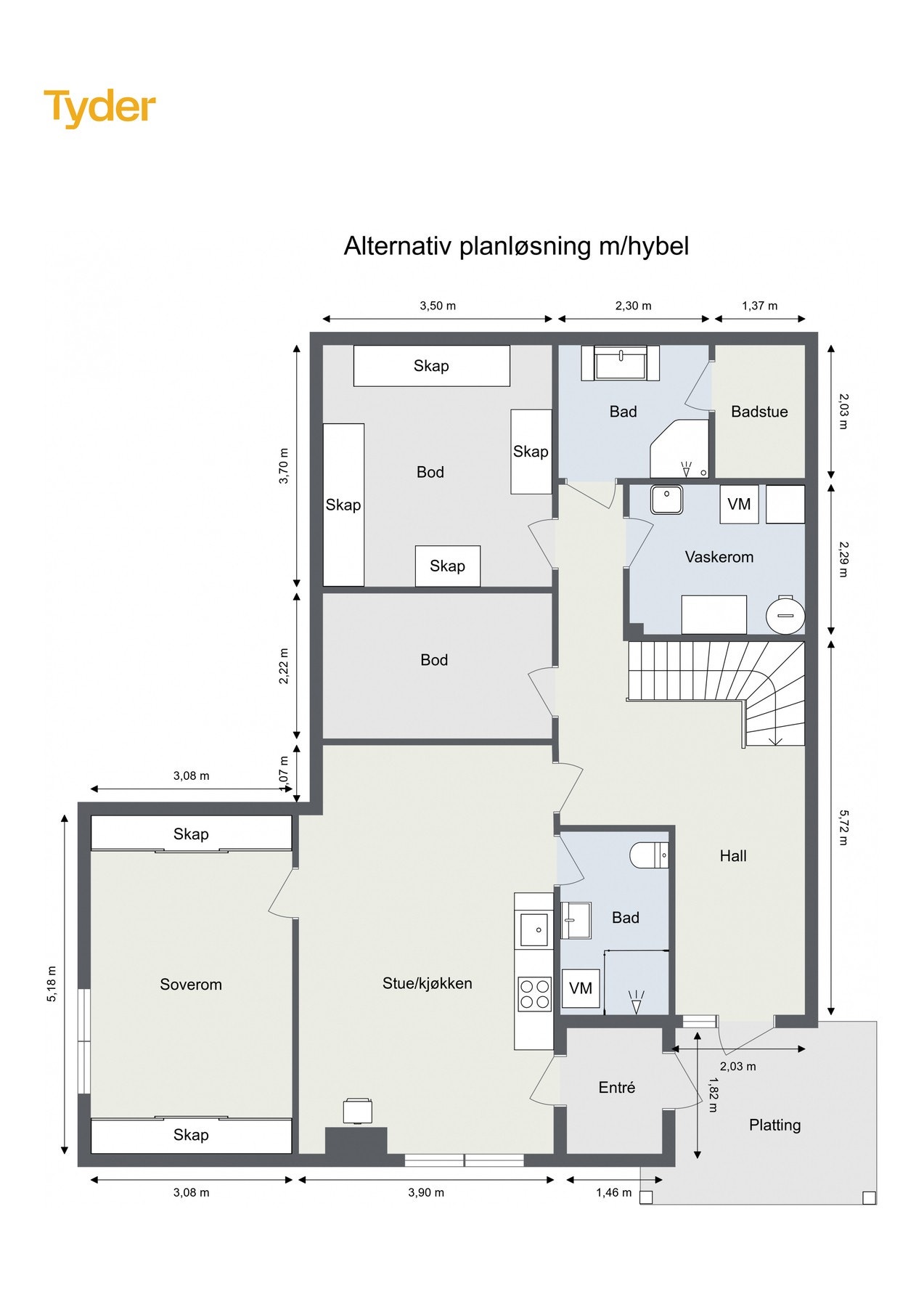 Alternativ plantegning. Galleribilde