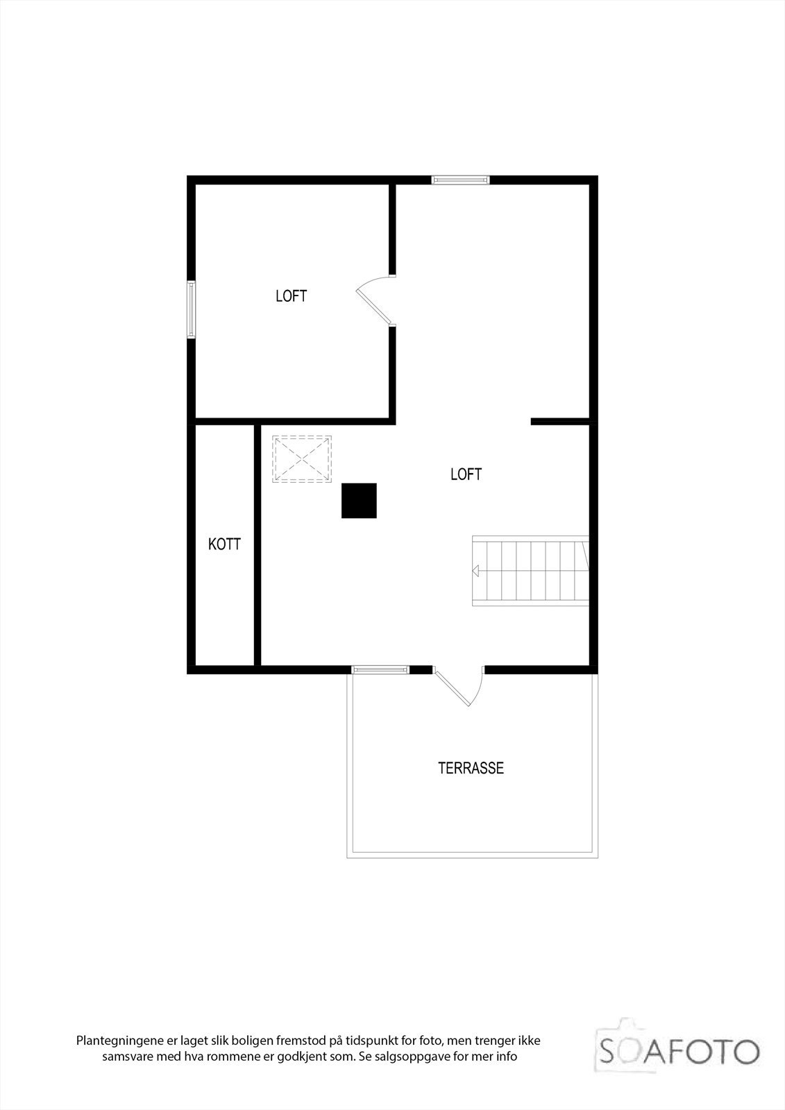 Plantegning loft Galleribilde