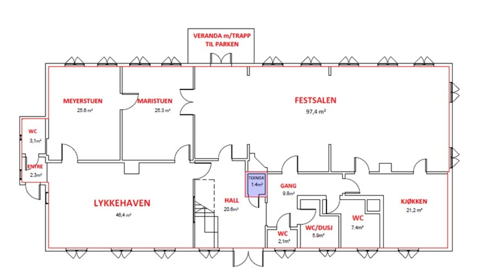 Hovedhus 1.etasje Galleribilde