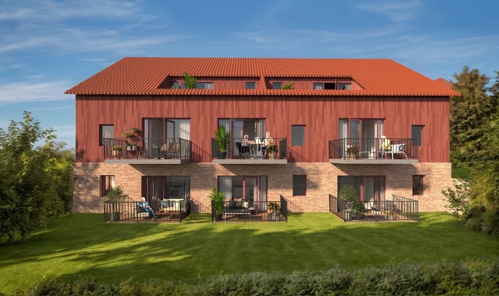 Arkitektonisk er det inspirert av den tidligere låven på gården, og BAS Arkitekter har utformet bygget slik at det harmonerer med eksisterende bebyggelse og fremstår som en naturlig sekundærbygning på eiendommen. Galleribilde
