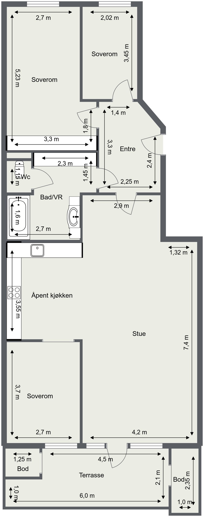 Plantegning Galleribilde
