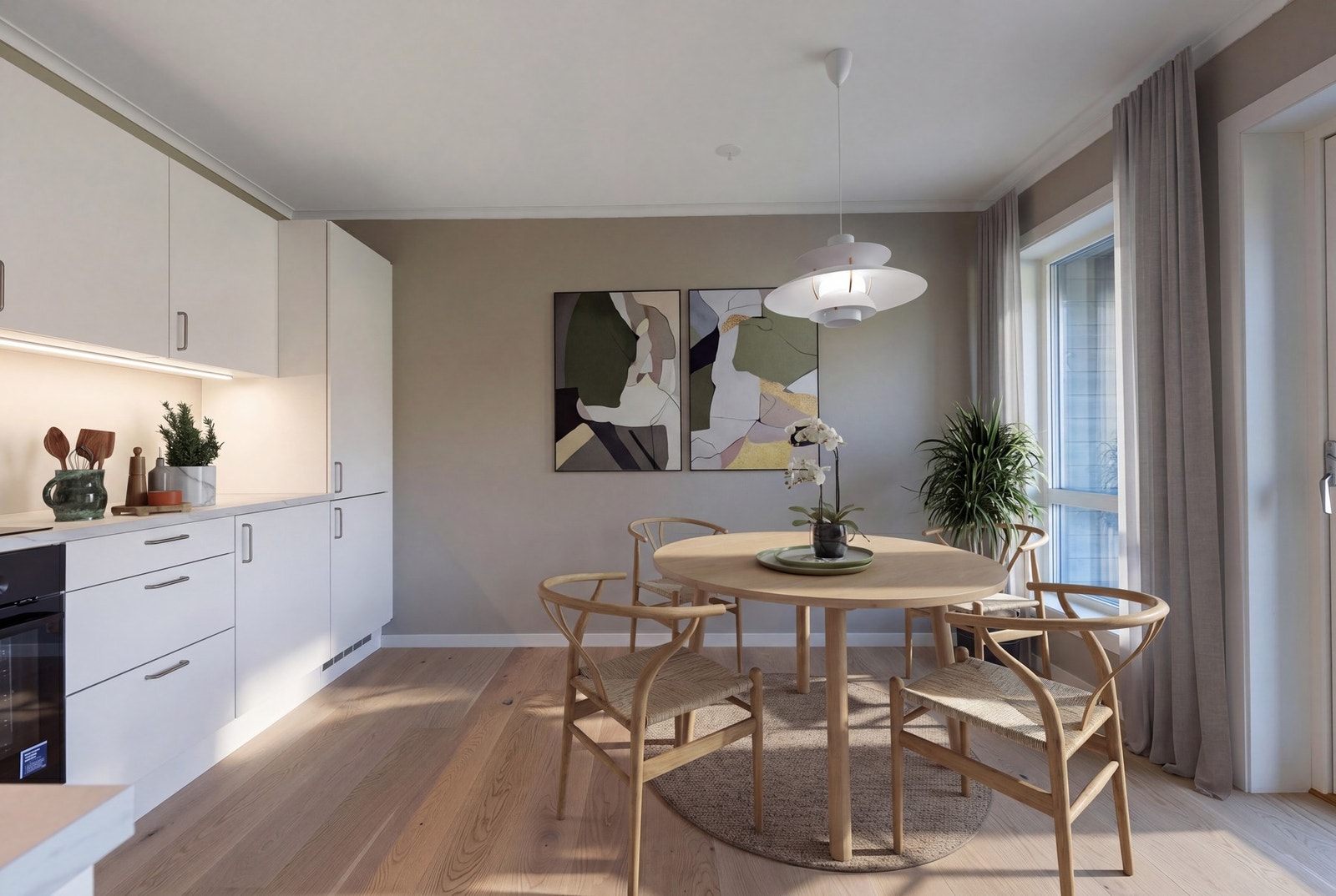Laminat benkeplate i marmoretterligning. Digital styling. Galleribilde