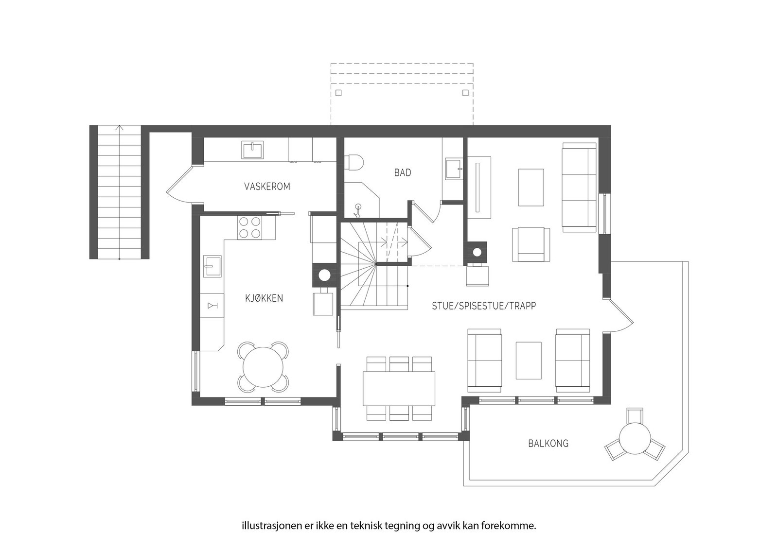 Plantegning 1.etg Galleribilde