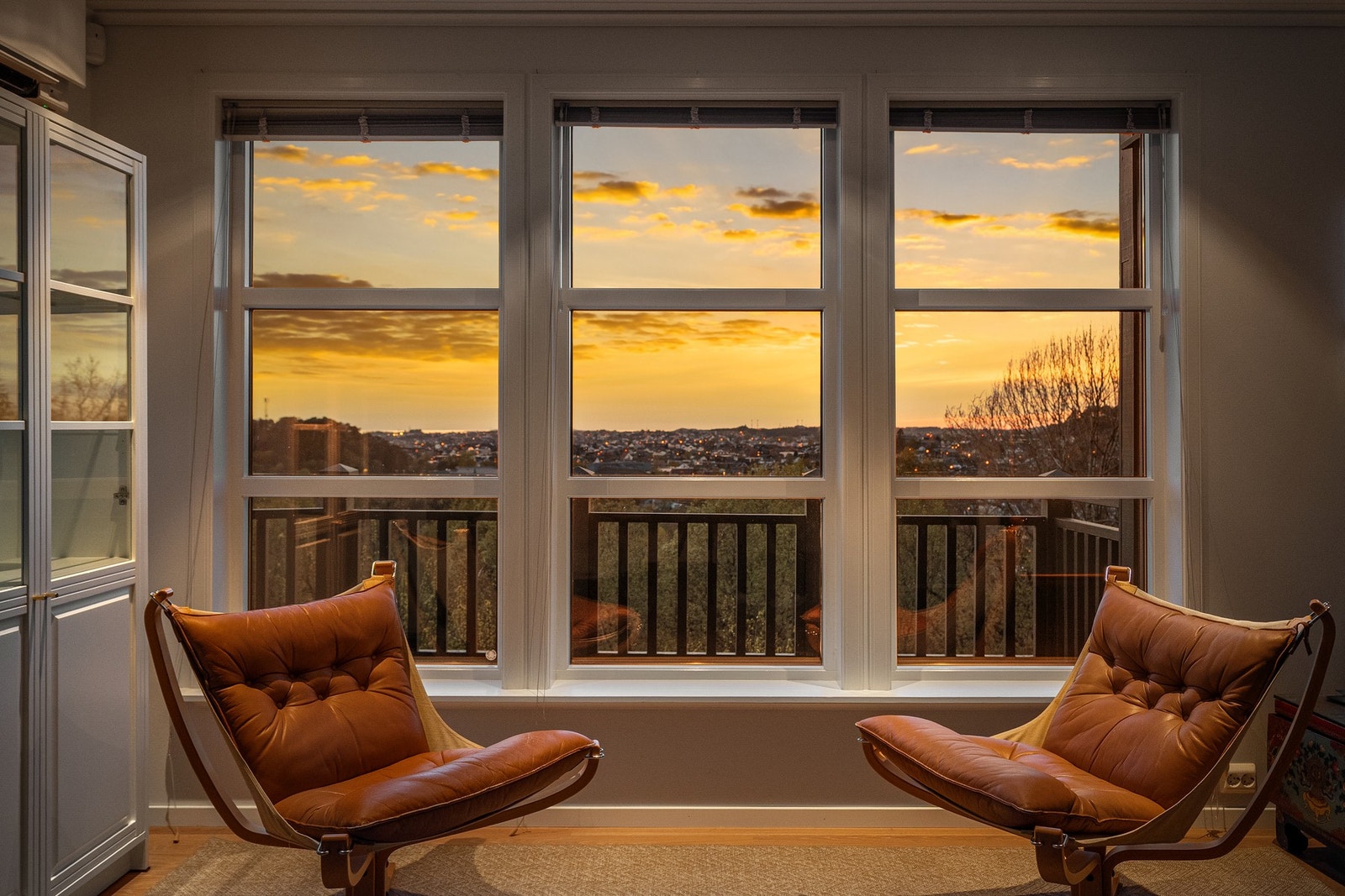 På kveldstid får du også en fantastisk solnedgang. Galleribilde