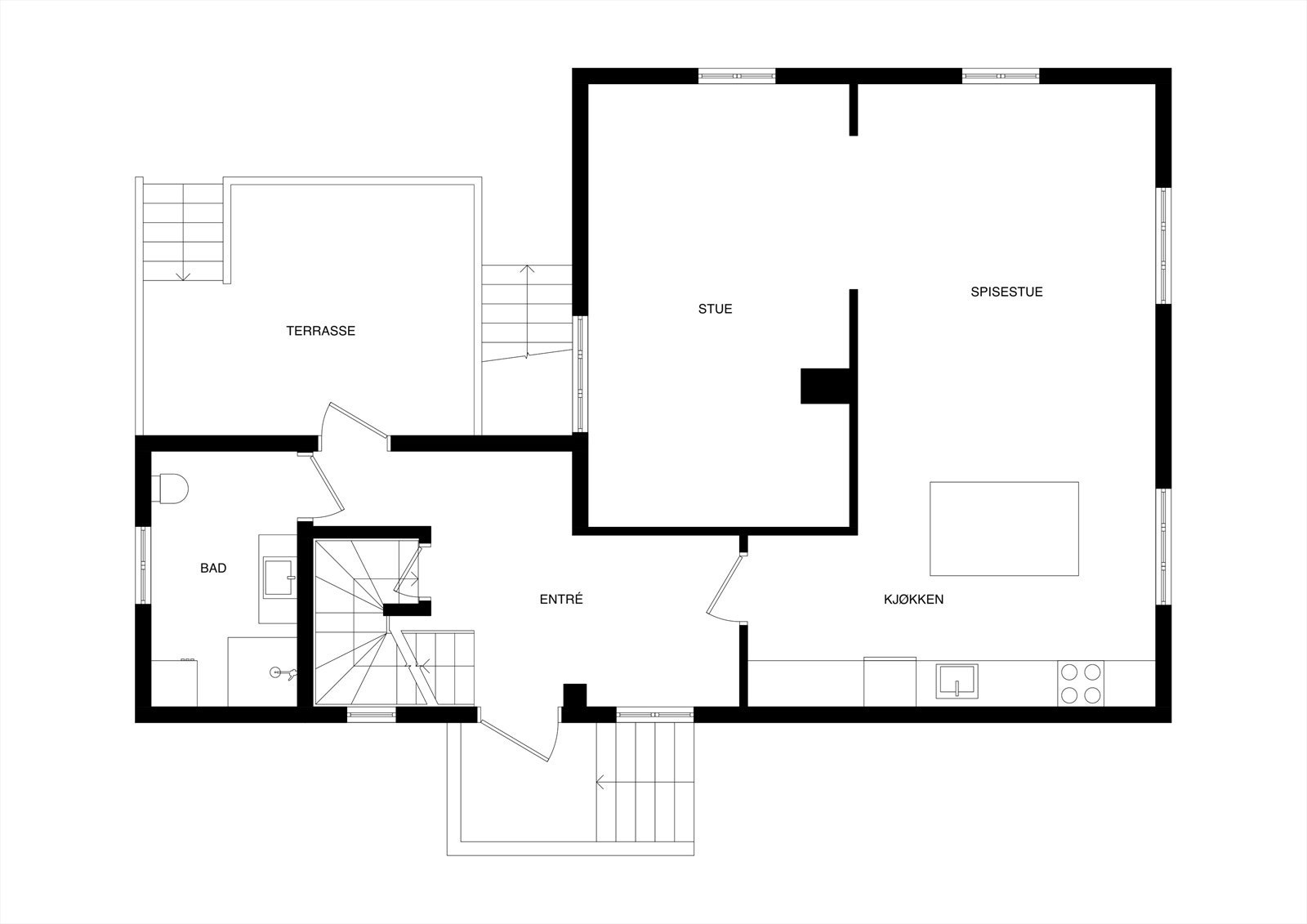 Planskisse 1. etasje Galleribilde