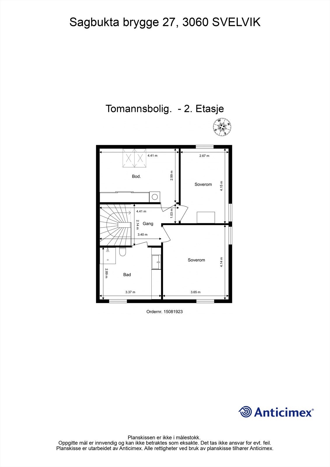 Plantegning - 2. etasje Galleribilde