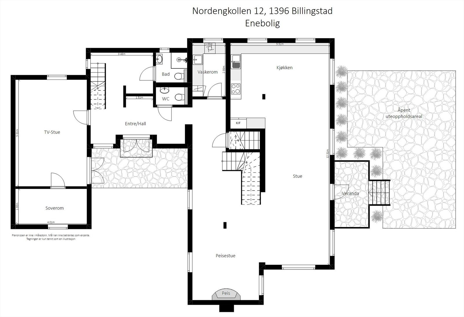 Plantegning 1. etasje. Galleribilde