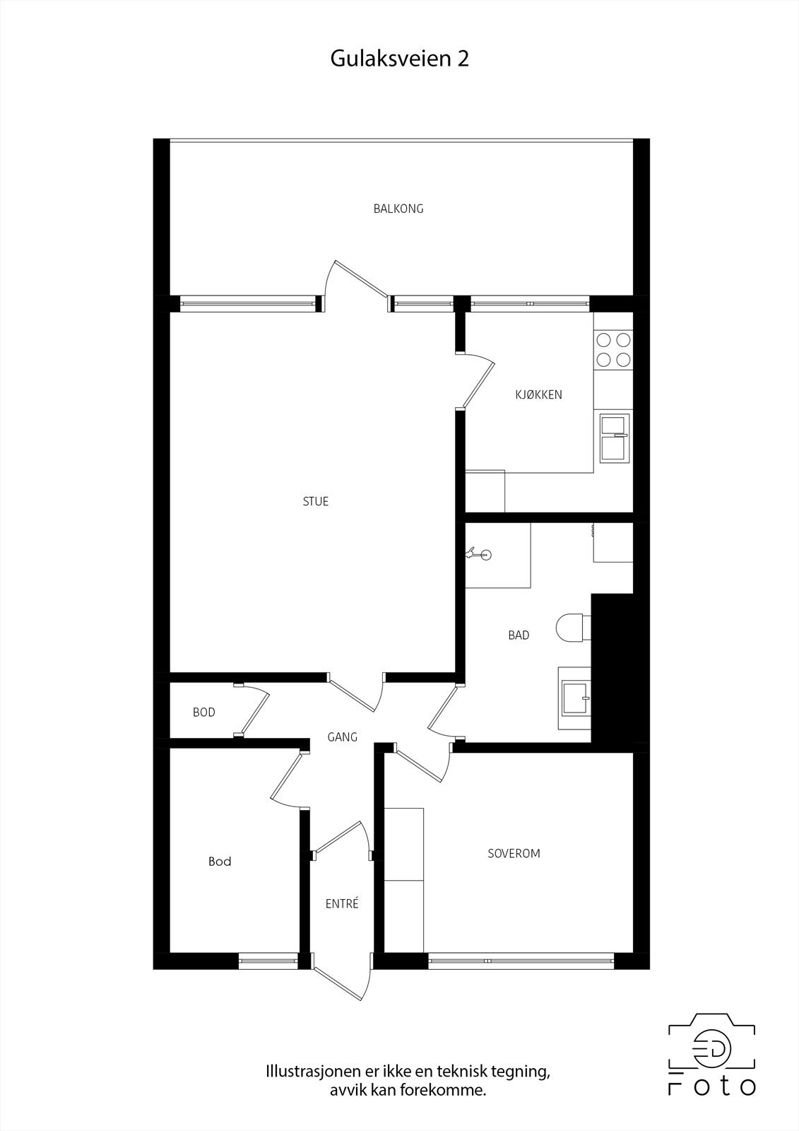 Planløsning 14. etasje Galleribilde