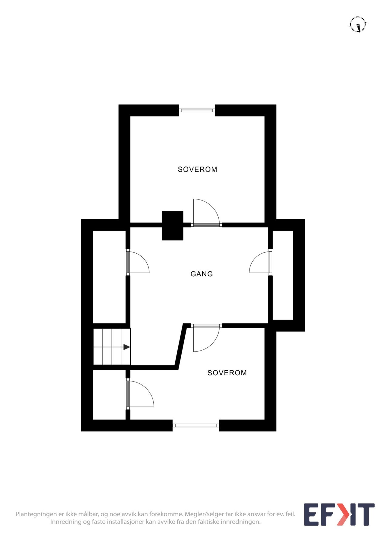 Plantegning - loftetasje (hovedenhet). Galleribilde