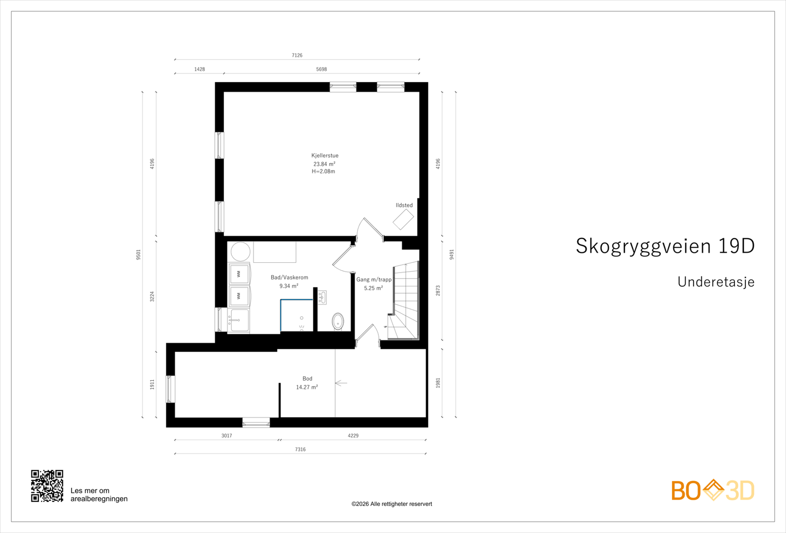 Plantegning underetasje Galleribilde